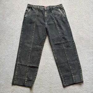 Diesel Pants Measure Mens 38x30 Black D-Chino-Work Cotton Straight Leg Workwear